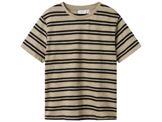 Name It pure cashmere/black stribet t-shirt